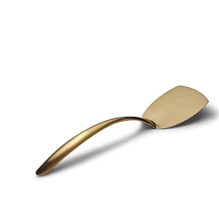 Bon Chef Ez Use Banquet Serving Solid Turner 14.75" W/Holl Cool Hndl - Gold Matte 9459GM